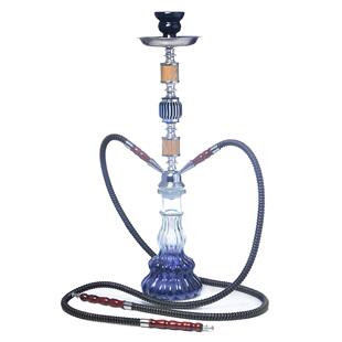 阿拉伯双管水烟套装玻璃水烟壶外贸出口hookah shisha