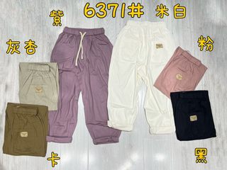 悦己ENJOY6371夏季韩版休闲老爹裤大码女抽绳宽松显瘦哈伦萝卜裤