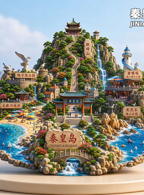 秦皇岛创意旅游纪念品磁吸伴手礼