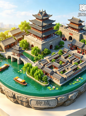 聊城创意景点金属冰箱贴纪念品