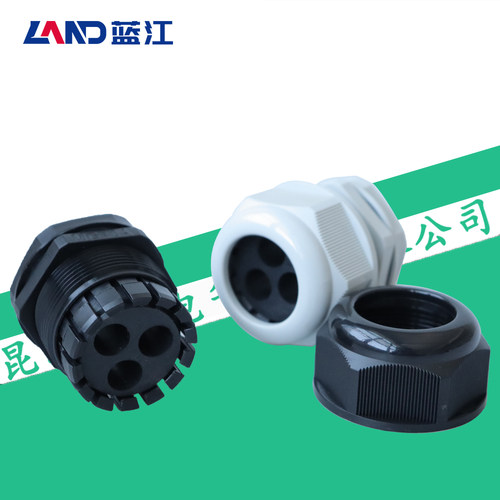 蓝江三孔尼龙电缆防水接头