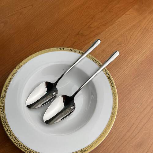304不锈钢桃心棒料餐勺
