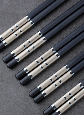 吉祥客F402四环酒店合金筷子 五星级 餐厅家用创意防滑礼品耐高温