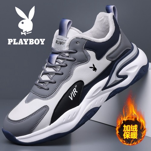 花花公子男鞋冬季新款透气软底鞋