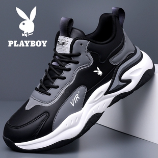 花花公子男鞋冬季新款透气男士休闲鞋软底防滑运动鞋减震跑步鞋子