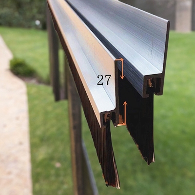 工业防尘毛刷h铝合金条刷机床挡水机柜密封毛刷条F门底毛刷耐磨