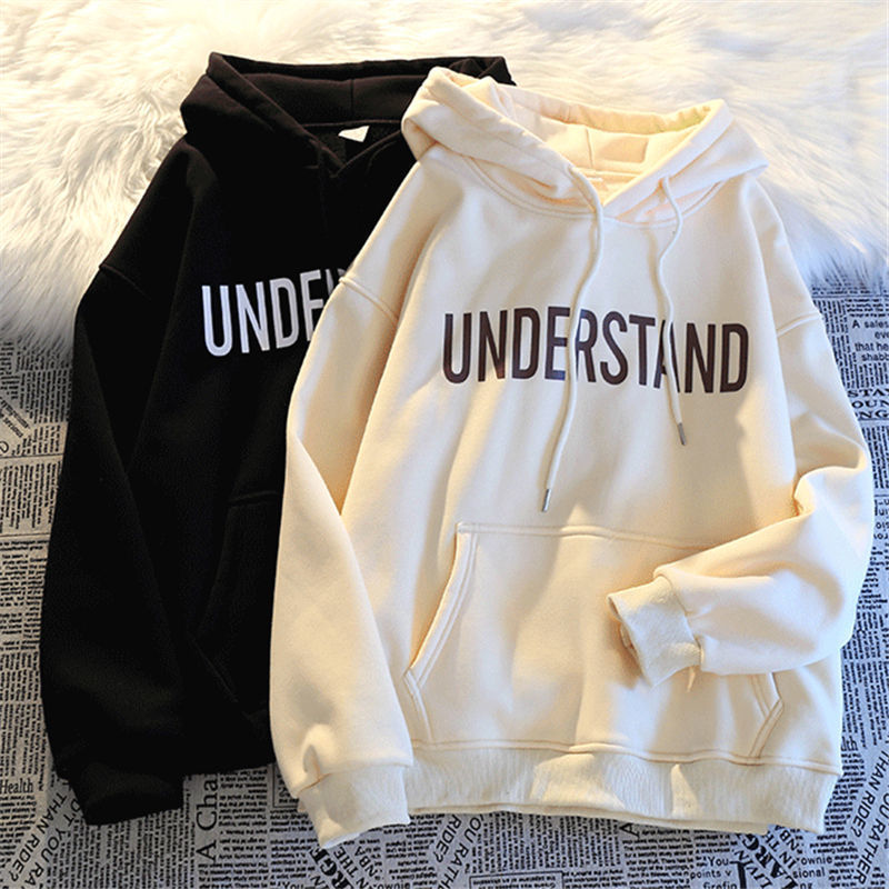 春秋季中大童字母连帽卫衣男女