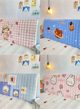 床头靠垫软包套防撞夹棉床头罩实木皮床全包床头套加厚防尘保护套