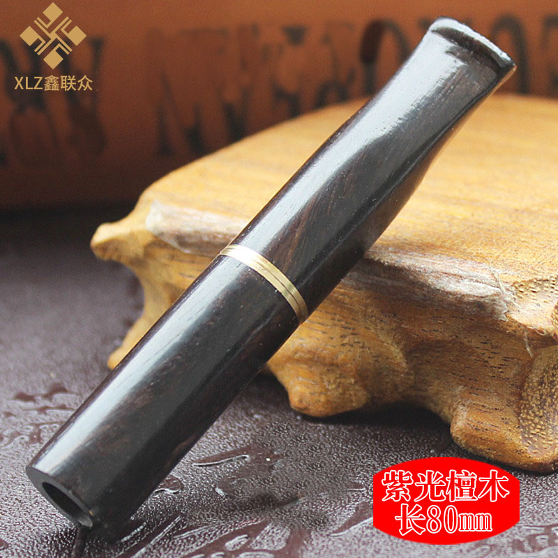 85mm长绿/黑檀木中接过滤烟嘴适配各种品牌9mm滤芯烟具粗细烟两用