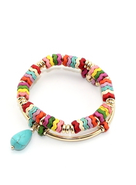 原创开发欧美饰品铜管弹力线水滴