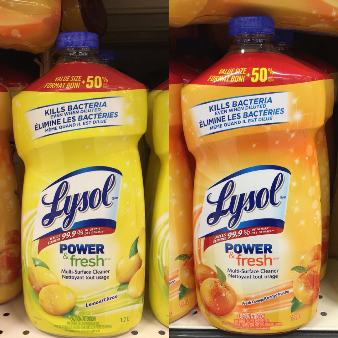 lysol加拿大杀菌消毒柠檬清洁液