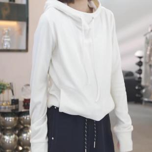双面磨毛连帽纯色卫衣女2025春季 新款 简约百搭显瘦保暖上衣打底衫