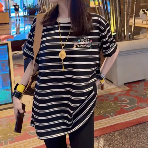 【送运费险】巨显瘦潮牌条纹T恤