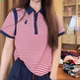 T恤女2025夏季 新款 时尚 潮牌小马刺绣翻领短袖 休闲百搭纯棉POLO衫