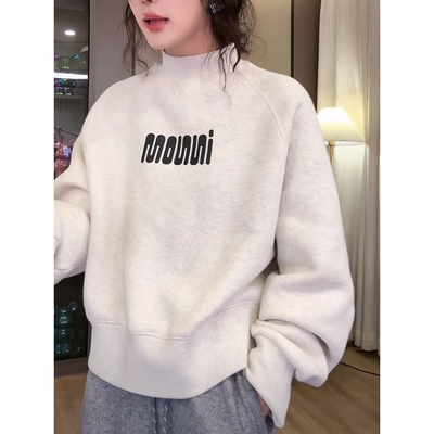 【送运费险】加绒加厚半高领卫衣