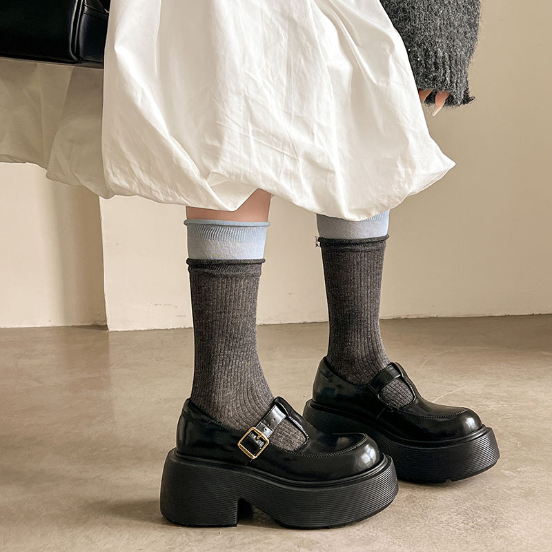 真皮复古玛丽珍鞋女2025春季新款