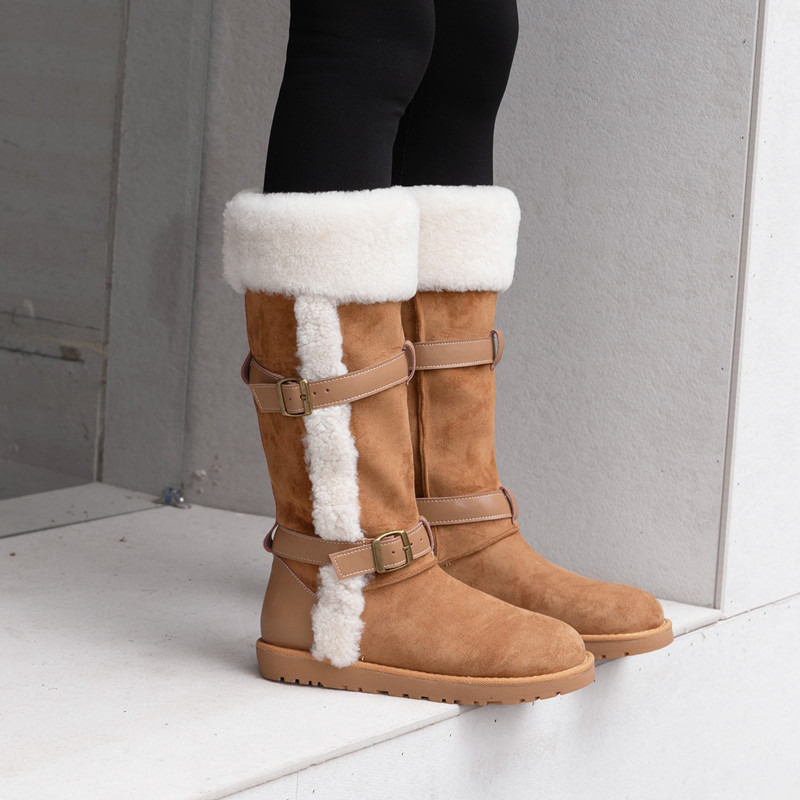 平底加厚保暖雪地靴女款2024冬季