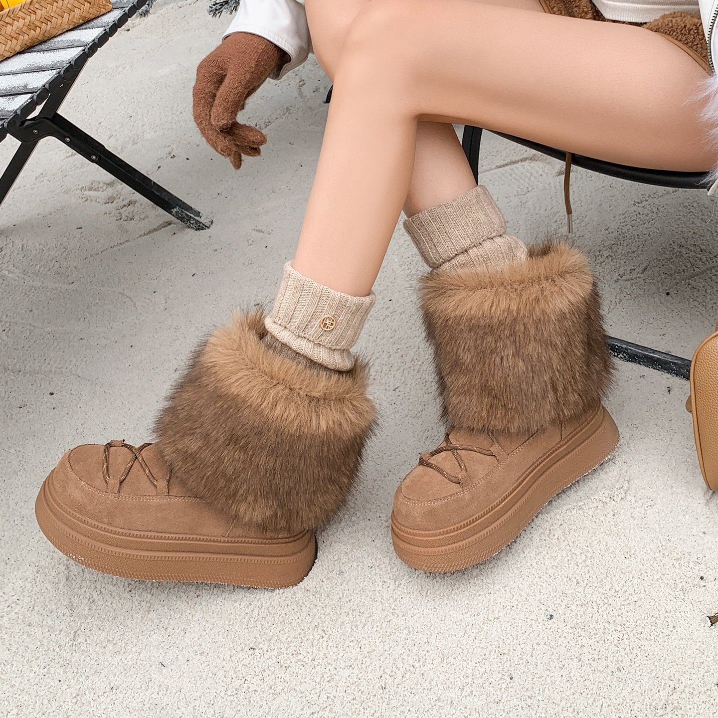 冬季款时尚增高加厚加绒保暖棉鞋