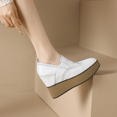 10cm超高跟厚底内增高松糕鞋子女