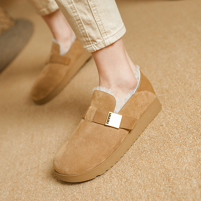 勃肯鞋加绒毛毛鞋女冬季新款磨砂