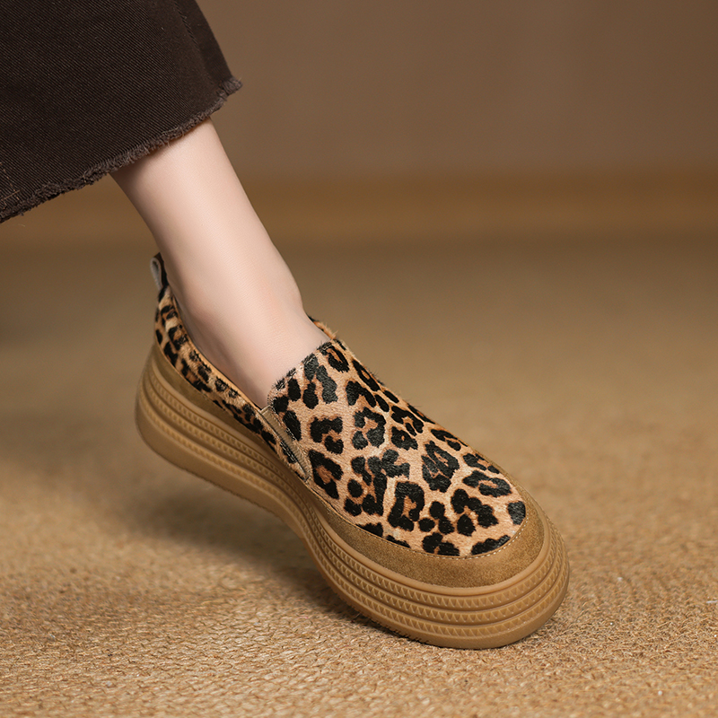 2025新款豹纹百搭高级感气质女鞋