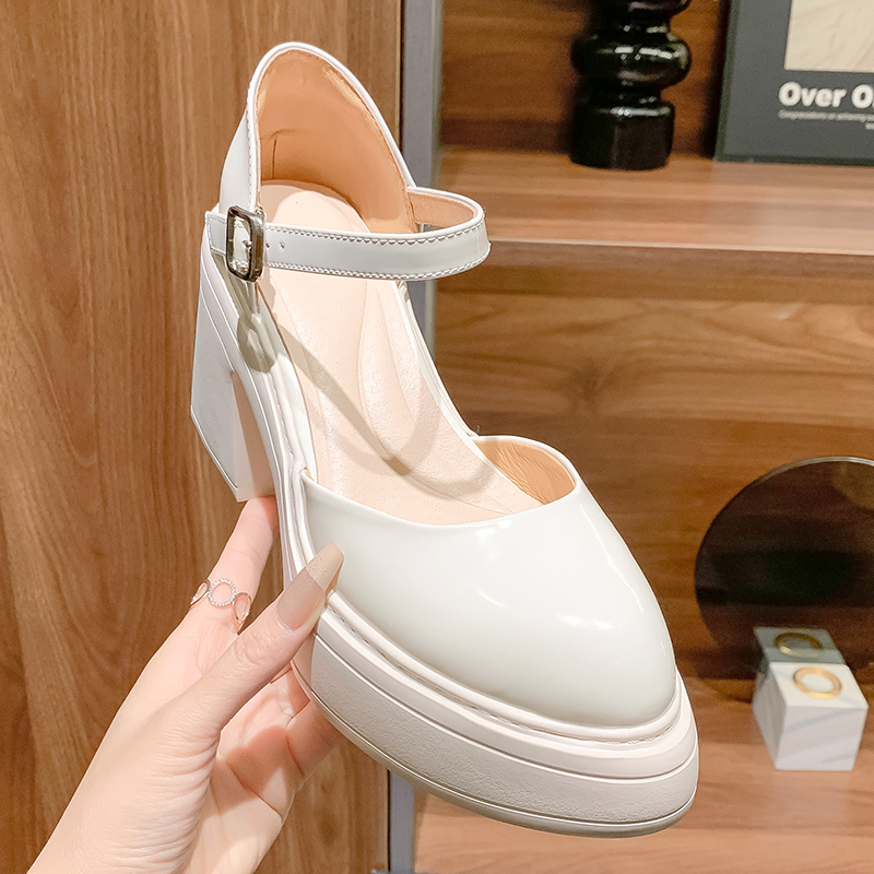 法式复古玛丽珍高跟鞋女2025新款