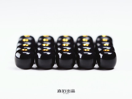 亦石出品·即白系列·墨玉老型珠6-12mm款