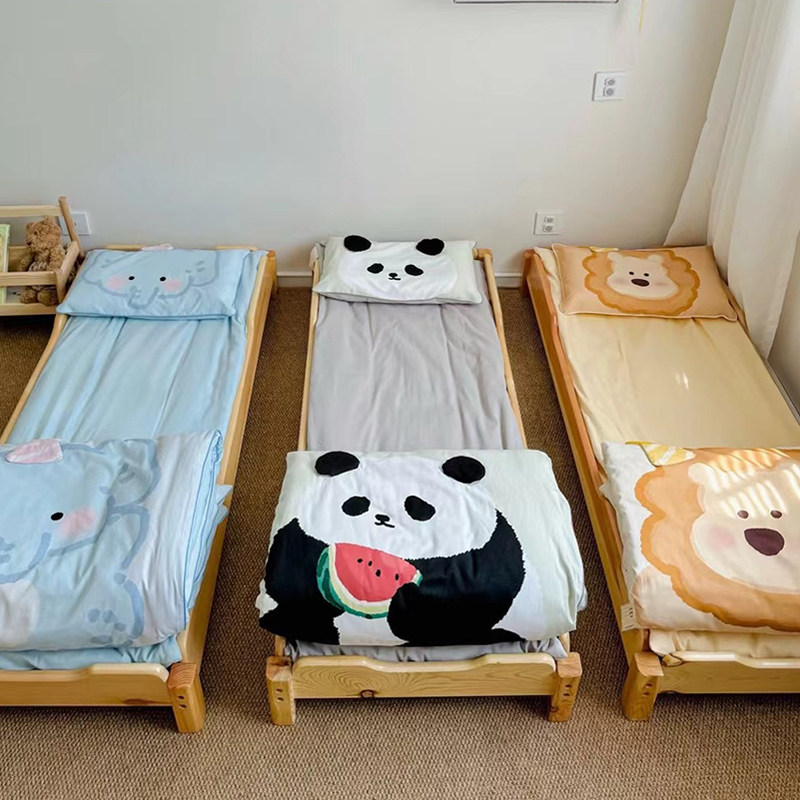 A类纯棉磨毛婴童三件套 幼儿园套件床品被子床垫褥七件套宝宝入园