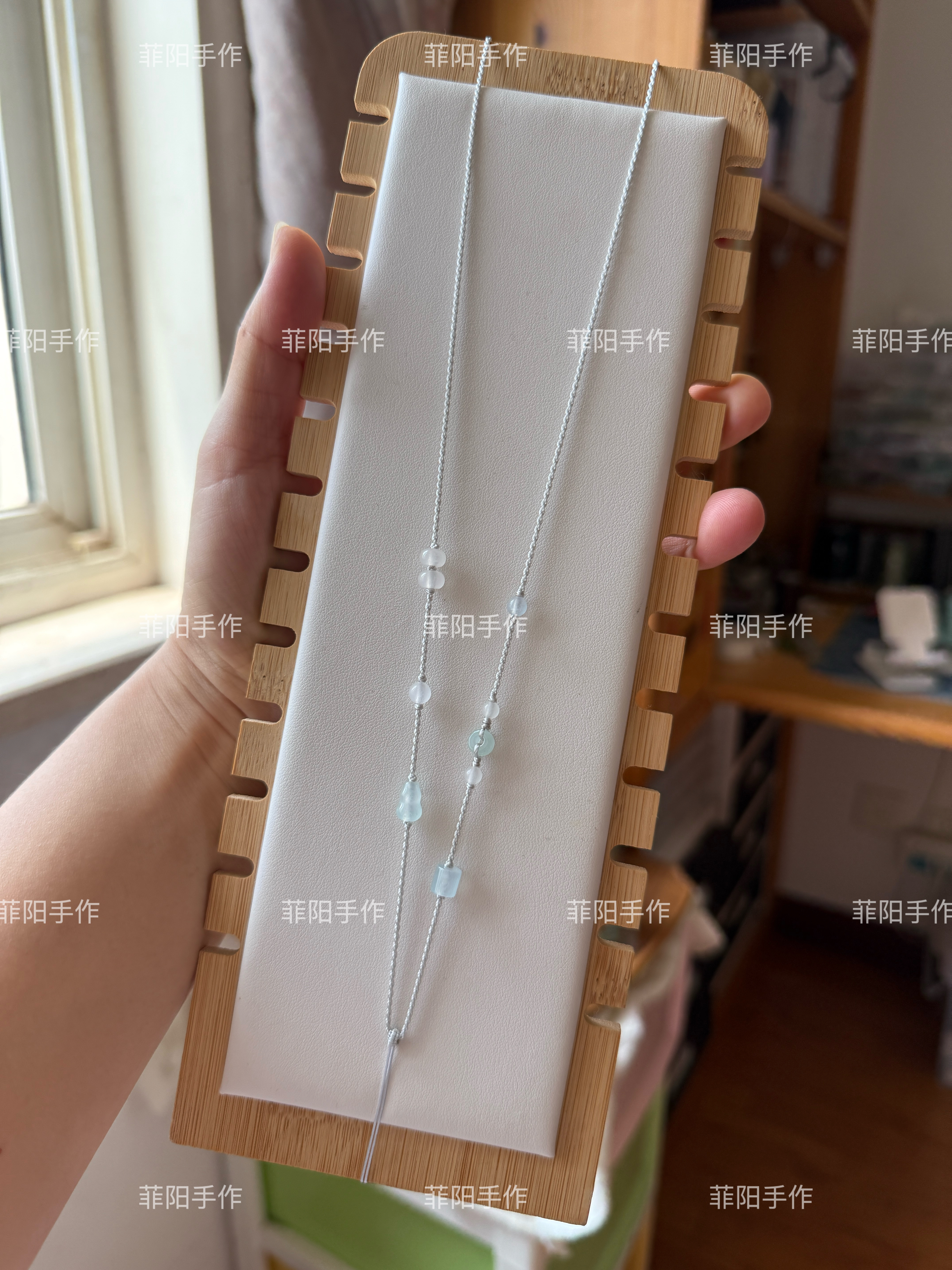 银灰色纯手工定制项链绳毛衣链小红书爆款细款项链绳1毫米