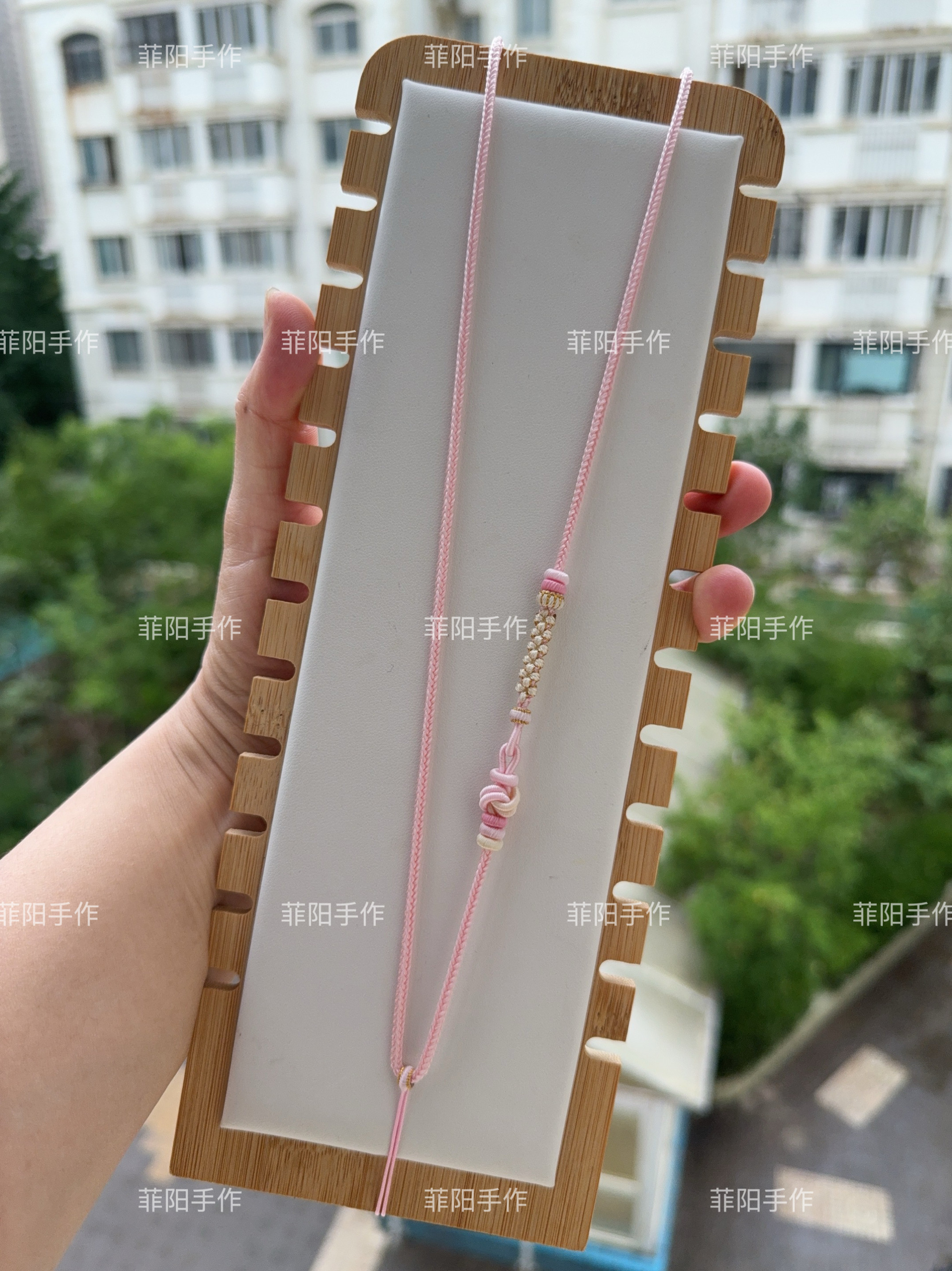 粉嫩嫩2毫米手工定制项链绳毛衣链小红书爆款