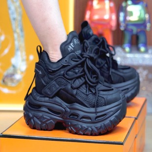 百搭运动休闲鞋 厚底小个子高跟老爹鞋 9cm内增高女鞋 2025秋冬新款