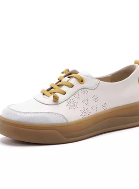 门店直发HC246102哈森2024年春季新款时尚平底休闲鞋德训鞋阿甘鞋