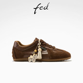 女2026春季 软底阿甘鞋 新款 fed平底休闲鞋 女鞋 复古徳训鞋 女款 YA098