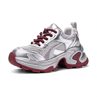 哈森厚底系带老爹鞋商场同款