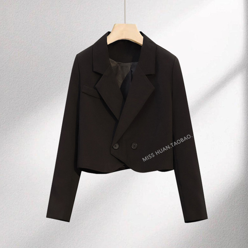 春秋大码女装感西装外套胖韩版mm时尚短款西服上高级衣秋季外贸
