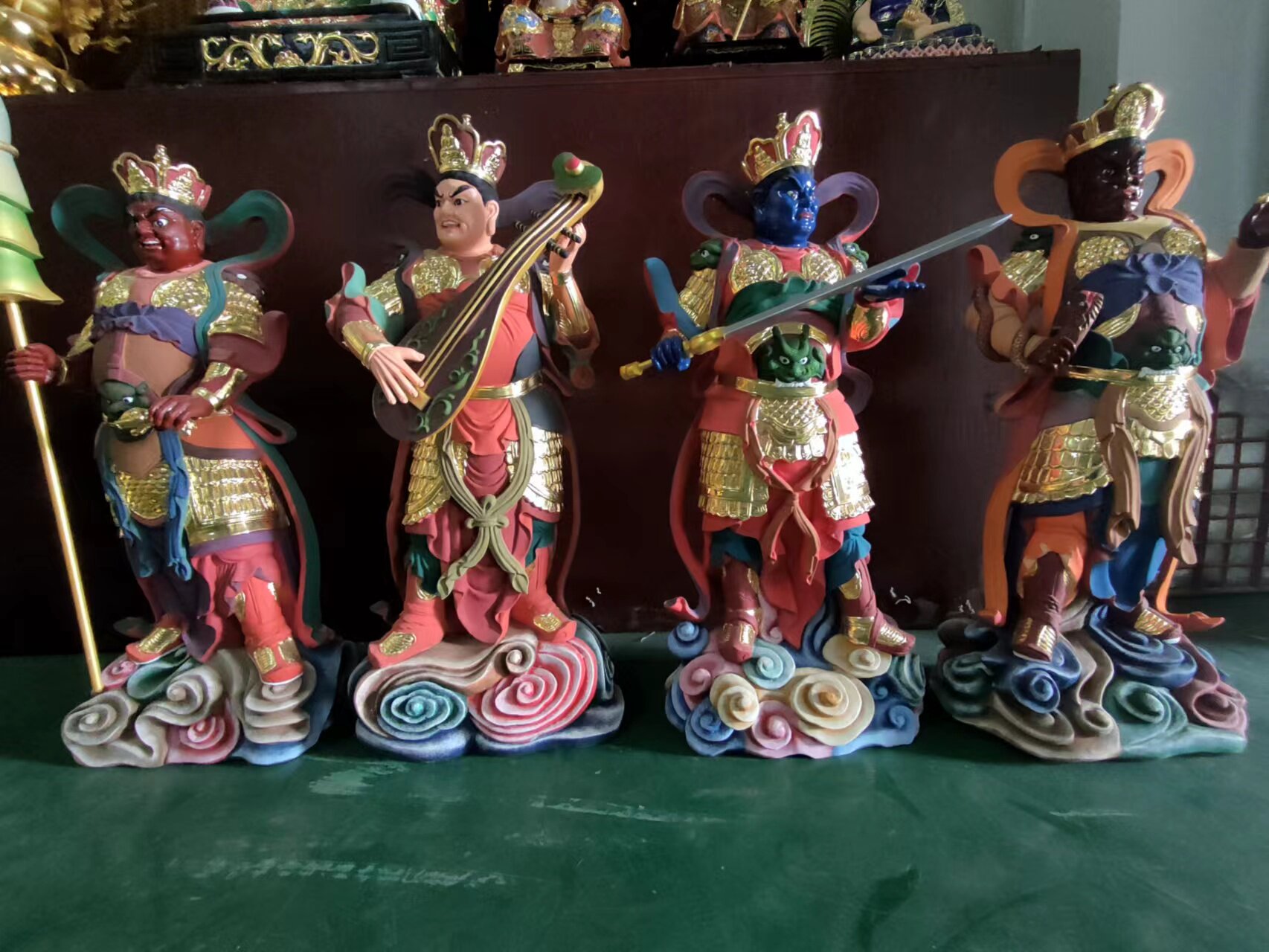 寺庙四大金刚木雕寺院四大天王护法增长持国多闻广目天王