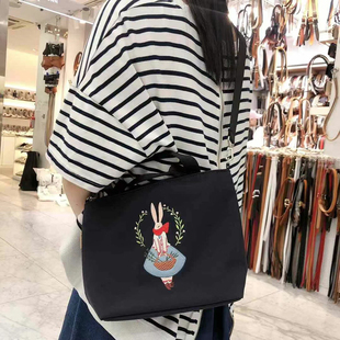 手拿托特斜挎包27 9cm 卡通刺绣兔子款 韩国东大门wing新款