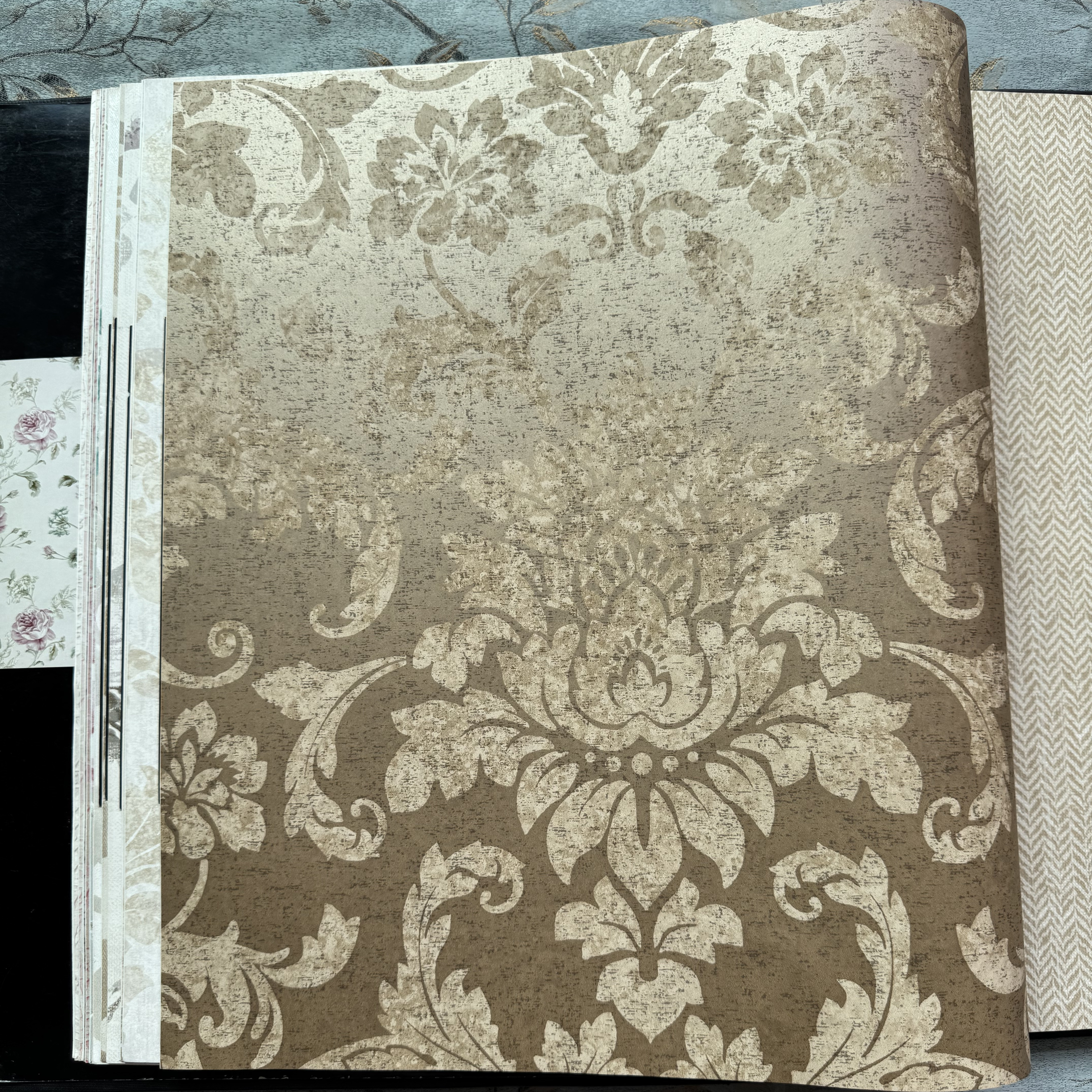 美国wallquest原装进口纯纸欧式复古大马士革美式背景墙壁纸现货