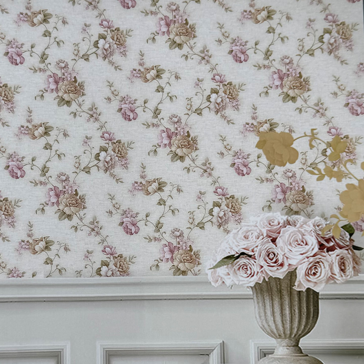 现货美国wq原装进口纯纸墙纸美式乡村田园客厅卧室背景墙高端壁纸