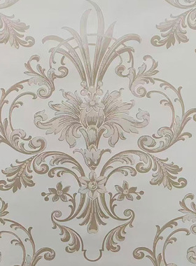 美国wallquest进口纯纸美式大花简约欧式卧室客厅背景墙壁纸现货
