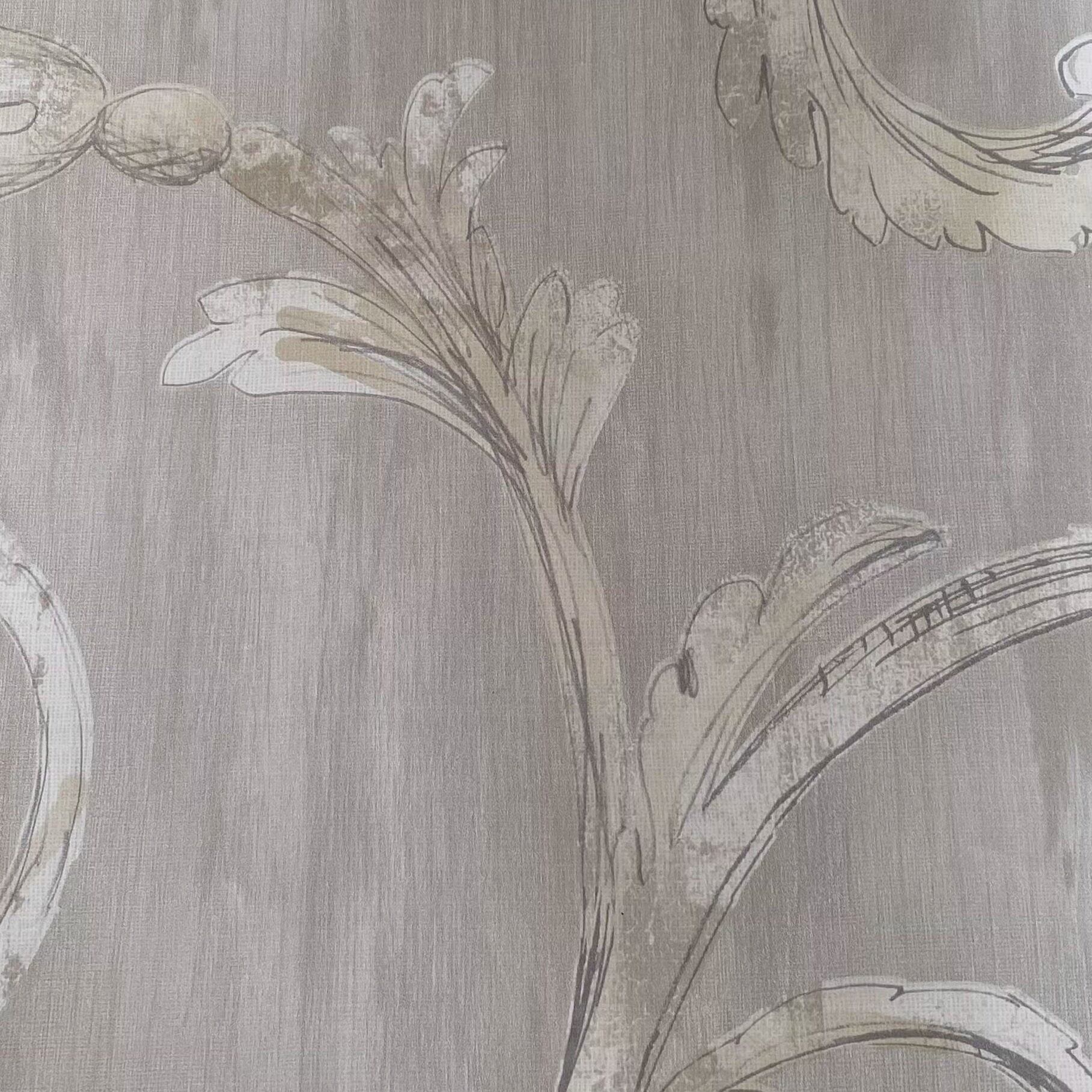 美国原装进口茛苕纹高端壁纸欧式轻奢卧室全屋墙面轻奢墙纸现货