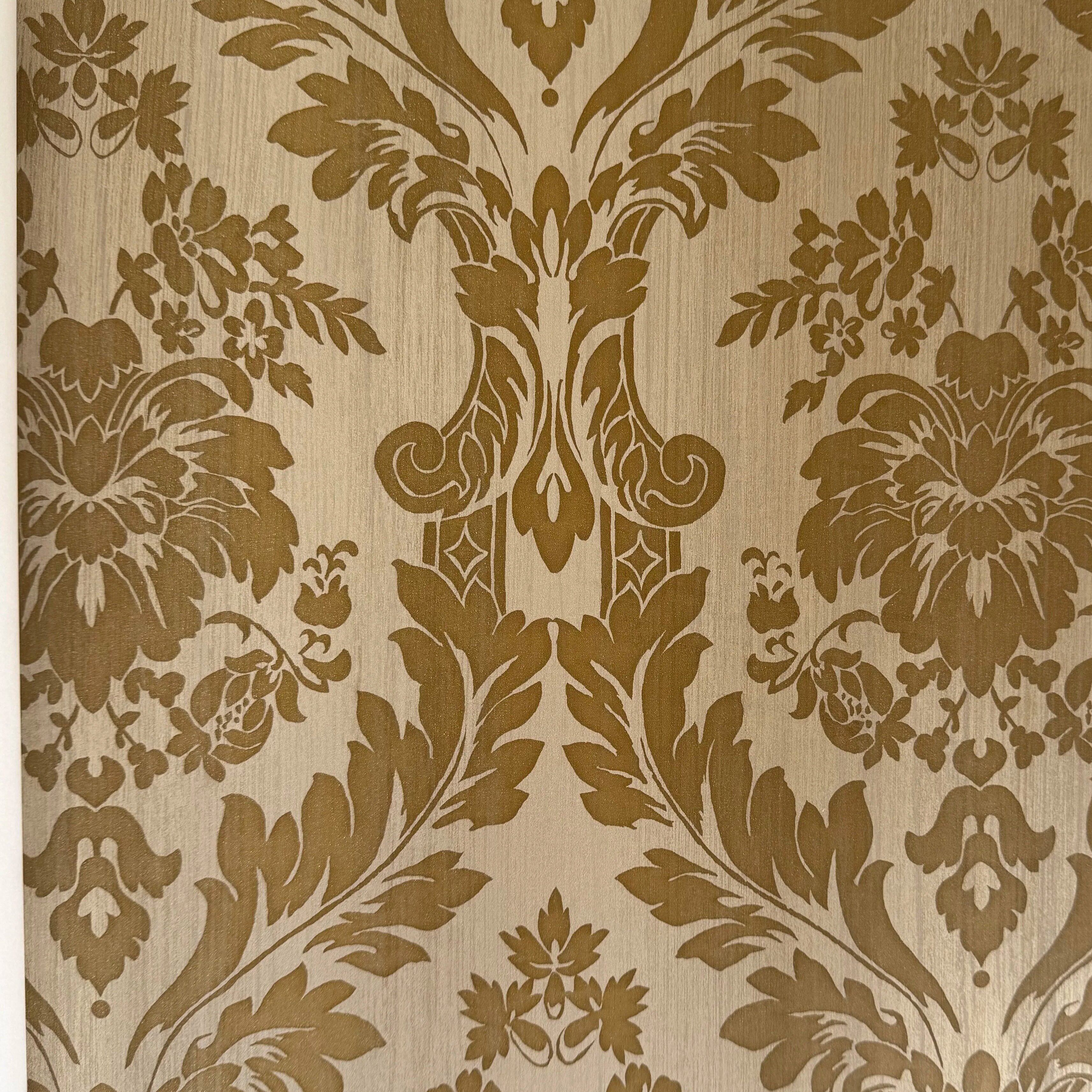 美国原装进口高端欧式大马士革壁纸轻奢风客厅卧室背景墙墙纸现货