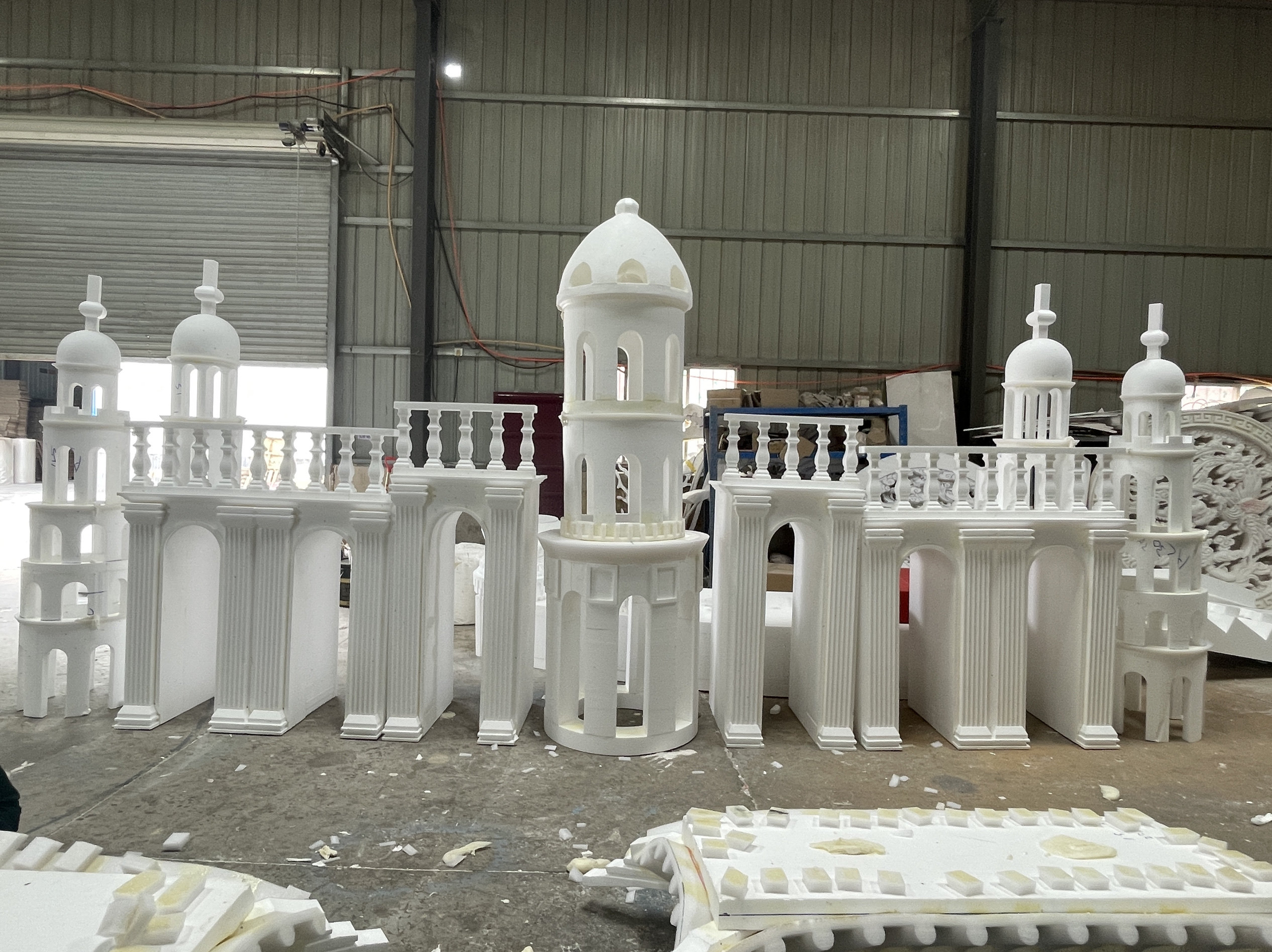 泡沫雕塑罗马柱拱门婚庆道具欧式婚礼舞台背景装饰定制厂家直销