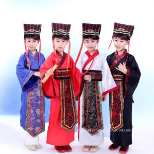 儿童三国演义演出服男童课本剧古装服装诸葛亮曹操鲁肃男表演服装