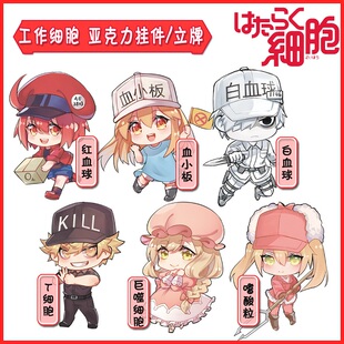 新品‖工作!工作细胞亚克力挂件立牌同人周边血小板白血球红细胞