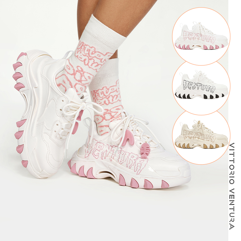 【戚薇鞠婧祎同款】VITTORIO VENTURA薇薇燃 牛皮猫爪老爹鞋