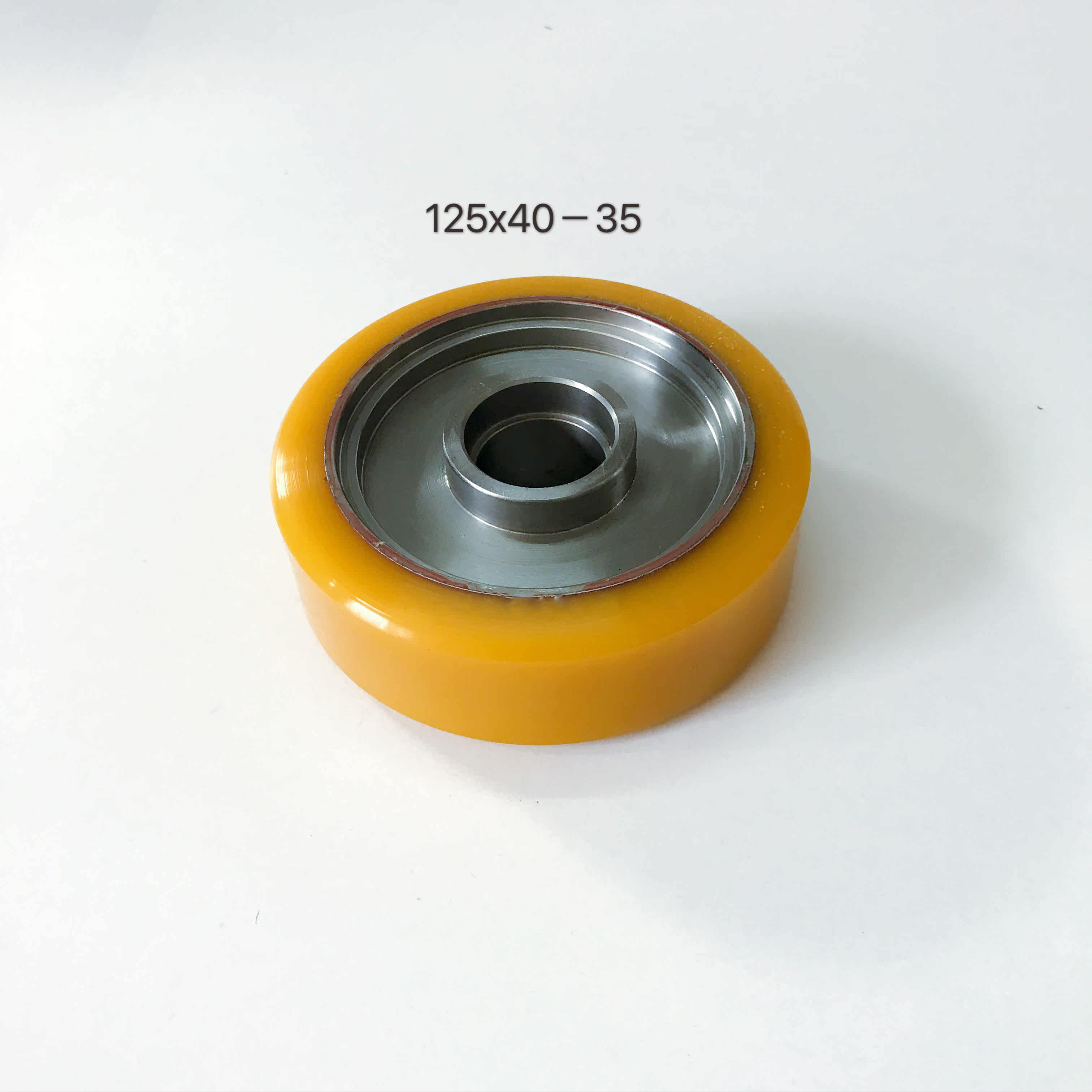 电动叉车配件 地牛小轮子 电动叉车聚氨酯辅助轮125*40