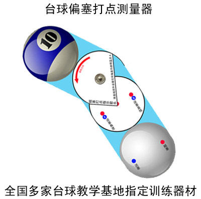 台球偏塞加塞测量尺度瞄准训练器