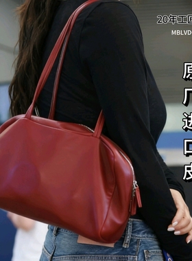 原厂皮Row Astra意大利小羊皮极简保龄球手提单肩真皮包腋下女包