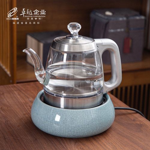 恒越天青智能烧水壶哥窑煮茶套装